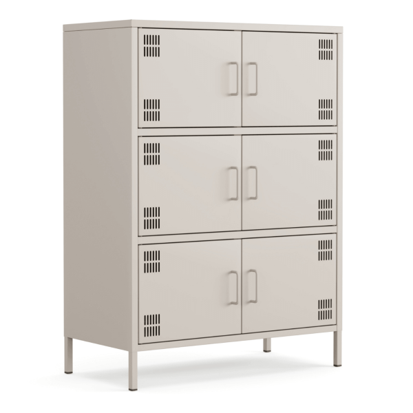 Highboard Metall 6-türig