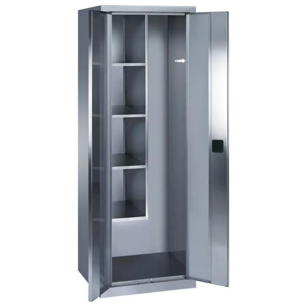 Edelstahl-Putzmittelschrank