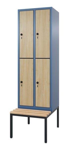 HPL-Doppelstockspind mit untergebauter Sitzbank Comfort