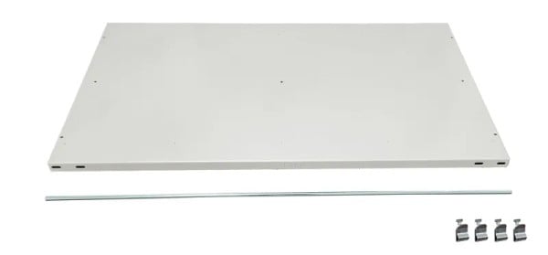 Fachboden Büroregal 1300x600 mm 150kg 7035 m. Anschlagleiste