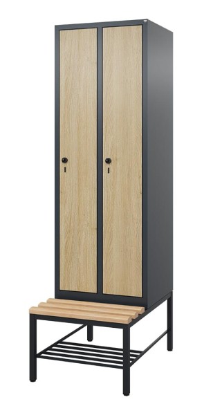 HPL-Spind mit untergebauter Sitzbank Comfort