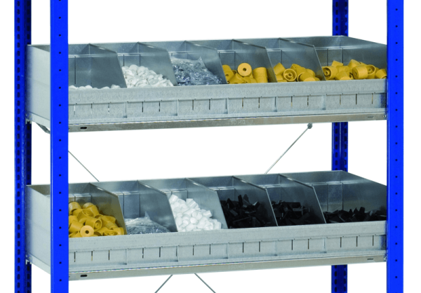 Schüttgutmulde f. Steckregal Premium 1000x400mm verzinkt
