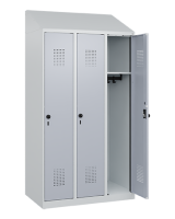 Schulspind mit Schrägdach 3 Abt. 7035/9006 Sonderposten