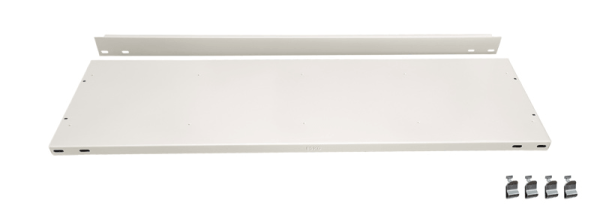 Fachboden Büroregal 750x300mm 85kg 7035 m. Anschlagleiste