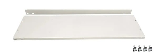 Fachboden Büroregal 1300x300mm 85kg 7035 m. Anschlagleiste