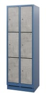 Brillantblau/ Beton