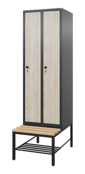 HPL-Spind mit untergebauter Sitzbank Comfort