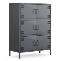 Highboard Metall 6-türig
