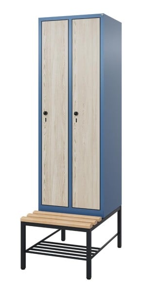HPL-Spind mit untergebauter Sitzbank Comfort