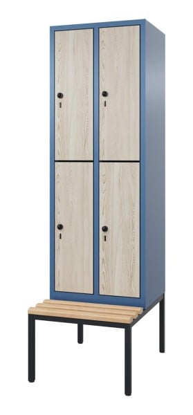 HPL-Doppelstockspind mit untergebauter Sitzbank Comfort