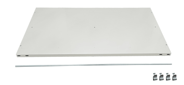 Fachboden Büroregal 750x600 mm 150kg 7035 m. Anschlagleiste