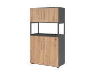 Holz Kombischrank mit Türen und offenem Rahmenelement